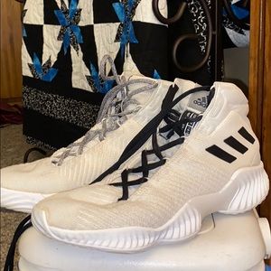 White adidas basketball shoes